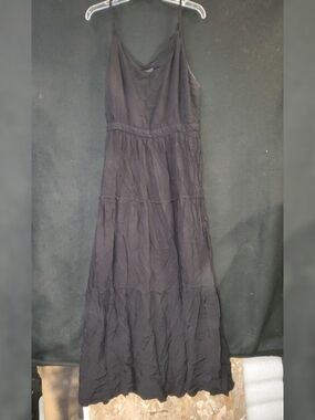 Black Maxi Dress with Spaghetti Straps